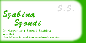 szabina szondi business card